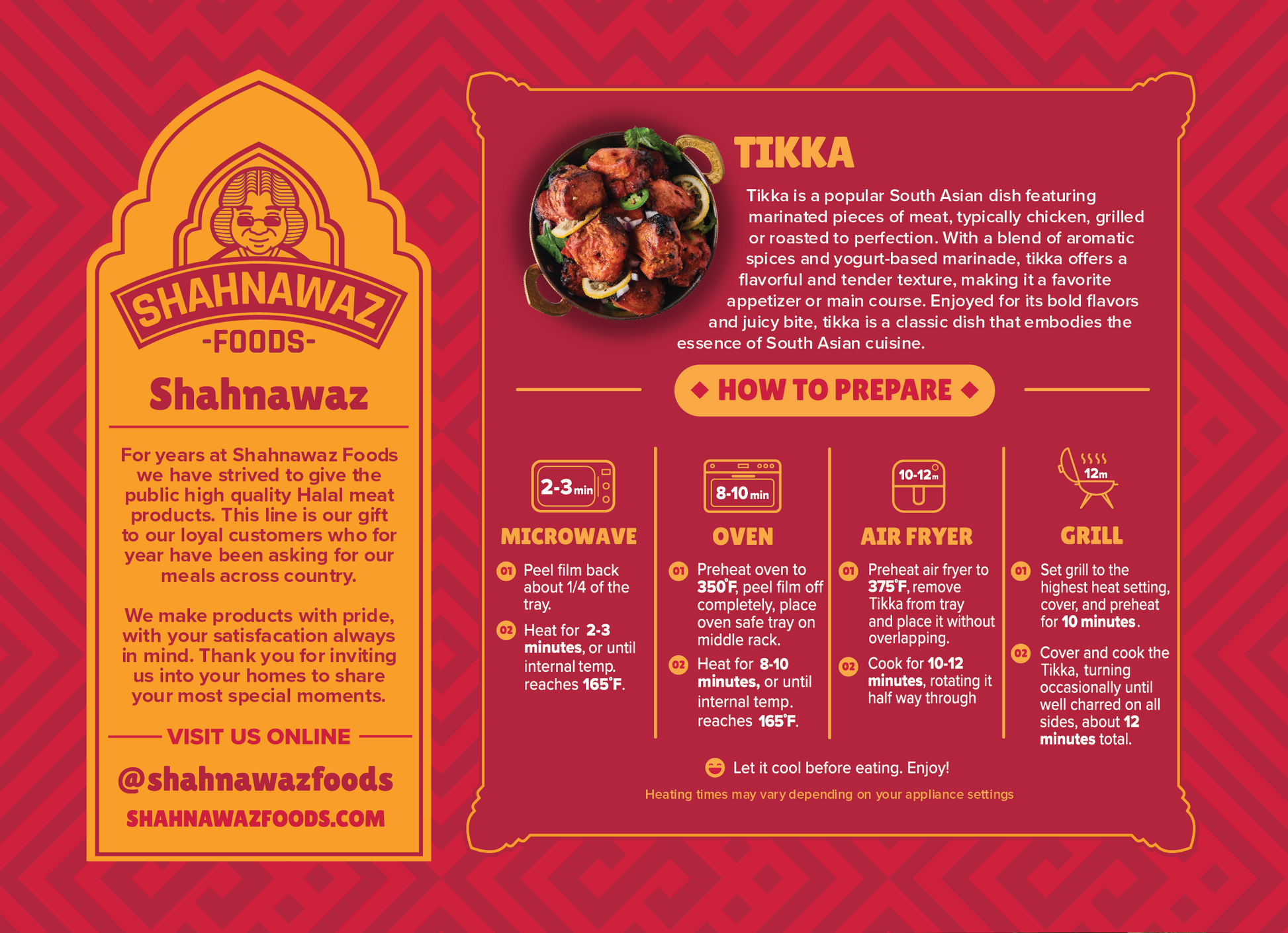 CHICKEN TIKKA – Shahnawaz Foods
